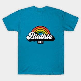 Groovy Rainbow Biathle Life T-Shirt